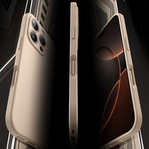 JETech Slim Case for iPhone 16 Pro, Desert Titanium | Camera Lens Protection, Soft TPU Design, Matte Finish, Shockproof Protection - color: Desert Titanium, size: iPhone 16 Pro