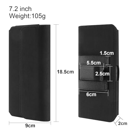 Large Cell Phone Holster Case with Belt Clip Loop Pouch for Motorola Moto G 5G 2025 G Power 5G 2024 G Play 2023 G Stylus 5G 2022 2021, Galaxy A14 A05 A06, Nokia G50, BLU G64L (Fits Protective Case) - size: X-Large