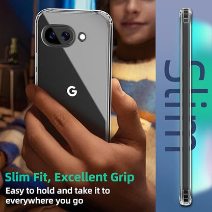 ONES Goolgle Pixel 10a Slim Case,Military-Grade Drop Guard, Anti-Yellowing, Shockproof Cove Pixel 10a, Scratch-Resistant, Transparent - color: HD Highly Clear, size: Pixel 10a