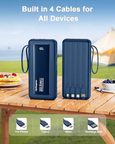 Portable Charger 10000mAh 22.5W Power Bank - color: Dark Blue, size: 10000Mah