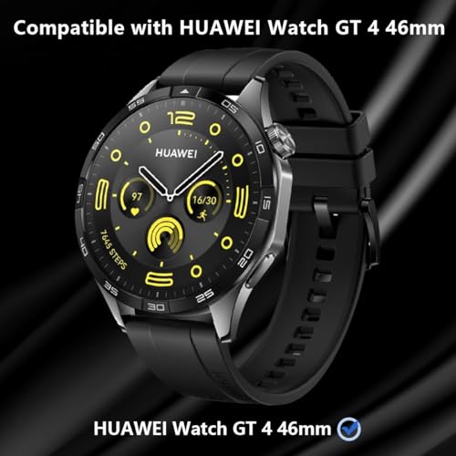 3 Pack Tempered Glass for Huawei Watch GT 4 46mm Screen Protector, 9H Hardness Anti Scratch, Impact-Protection, HD Clear Film, Screen Protector for Huawei Watch GT 4 46mm - size: for Huawei Watch GT 4 46mm