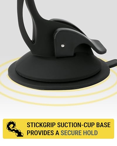 Scosche HDM Universal Suction Cup Phone Mount for Car and Truck Dashboard/Windshield, 360° Adjustable Phone Stand, Cell Phone Holder Compatible with iPhone, Galaxy and All Mobile Android Phones - style: Dash