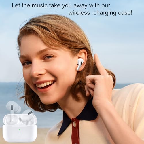 Wireless Charging Case Compatible with AirPod Pro 1st & 2nd Generation, Air Pod Pro 1 2 Case Replacement with Bluetooth Pairing Sync Button,USB-C Charging
