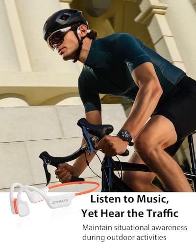 Bone Conduction Headphones, Swimming Headphones, Orange-White - color: Orange-white