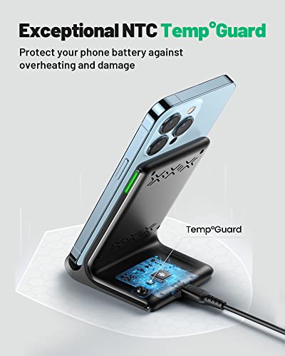 INIU Wireless Charger, [2-Pack] 15W Fast Wireless Charging Station with LED - color: Black, size: 2 Pack