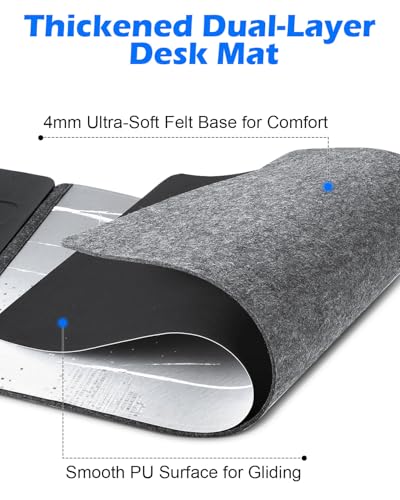 30"x15" XXL Wireless Charging Mouse Pad, Detachable 15W Qi Charger - color: Space Crack