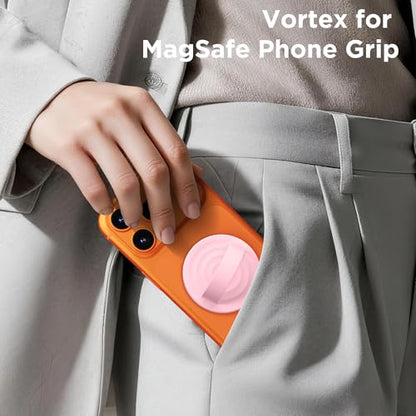 Magnetic Phone Grip Ring, Compatible with MagSafe, Upgraded Liquid Silicone for Secure Comfort, Rotating Finger Loop Ring Grip Holder for iPhone 17/16/15/14/13/12 Pro Max Plus, Pink - color: Pink