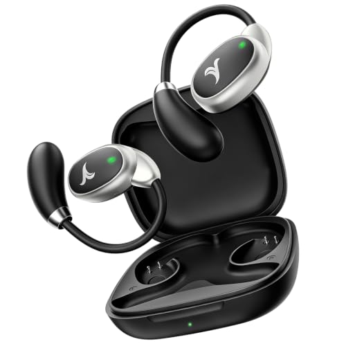 Wireless Open Sports Ear Earbuds 40H Playtime Waterproof For Gym,Running - color: Black