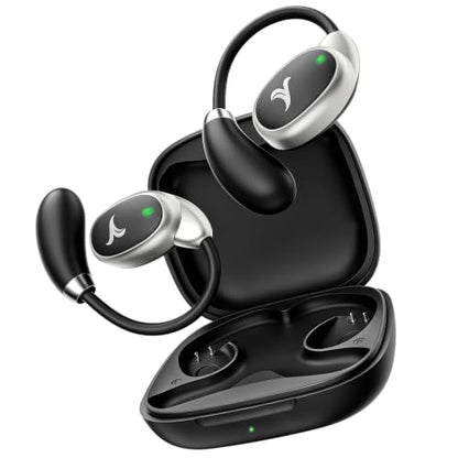 Wireless Open Sports Ear Earbuds 40H Playtime Waterproof For Gym,Running - color: Black