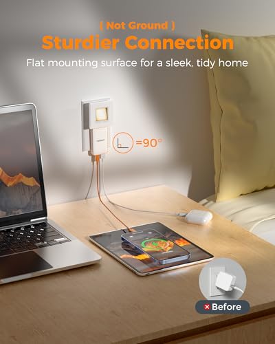 USB C Flat Wall Charger PD 65W, TESSAN Flat Fast Phone Charger Foldable - size: USB-A & USB-C, PD 65 W