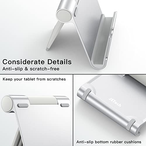 JETech Foldable Tablet Stand for 4-11" Tablets and Phones, Silver - color: Silver