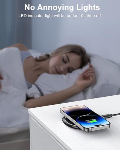 NANAMI Fast Wireless Charger, 7.5W Charging Pad with 20W PD3.0 Adapter USB Charger for iPhone 18 Pro/18 Pro Max/17/17 Air/17 Pro/17 Pro Max/16/15/14/13/12/Airpods 2, 10W for Samsung S26 S25 S24 S23