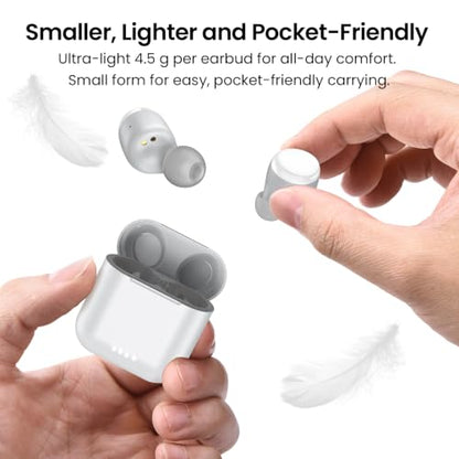 TOZO T6 Wireless Earbuds Bluetooth 5.3 Stereo Sound in Ear Headphones - color: White