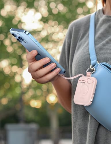 RORRY CharmGo Portable Charger, 5000mAh Portable Charger Power Bank - color: Mom-Pink
