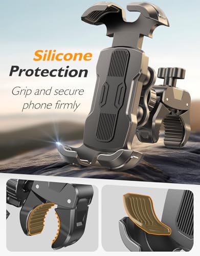 Bike Phone Holder Motorcycle Mount with Rubber Vibration Damper