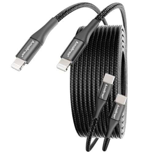 USB C to Lightning Cable, 2Pack 4Ft Woven 3A Fast Charge for iPhone&CarPlay