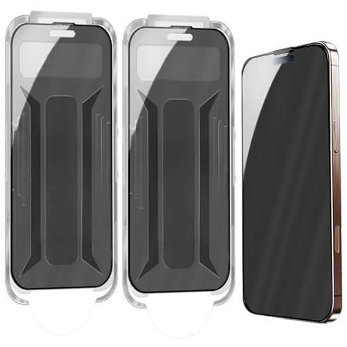 2 Pack for iPhone 17 Pro / 17/16 Pro Privacy Screen Protector Anti spy Tempered Glass Easy Installation 6.3 inch