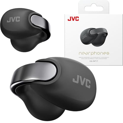 JVC Nearphones HANP1TB Open Ear True Wireless Headphones, Black - color: Black