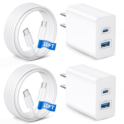 iPhone 18 Pro/18 Pro Max/Duo/18/17/16 Charger, 2Pack 45W Fast USB C Charger - color: White, size: 10FT