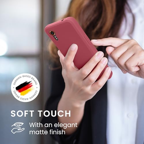 kwmobile Case Compatible with Samsung Galaxy Xcover7 Case - Soft Slim Protective TPU Silicone Cover - Dark Rose - color: Dark Rose