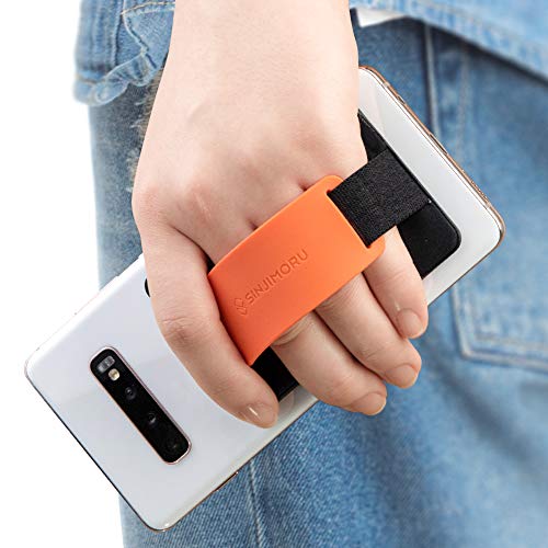 Sinjimoru Phone Grip Card Holder with Phone Stand, Silicone Teal | Sinji Pouch B-Grip, stick on wallet, finger grip strap, kickstand phone stand, flap card protection, universal fit - color: Teal