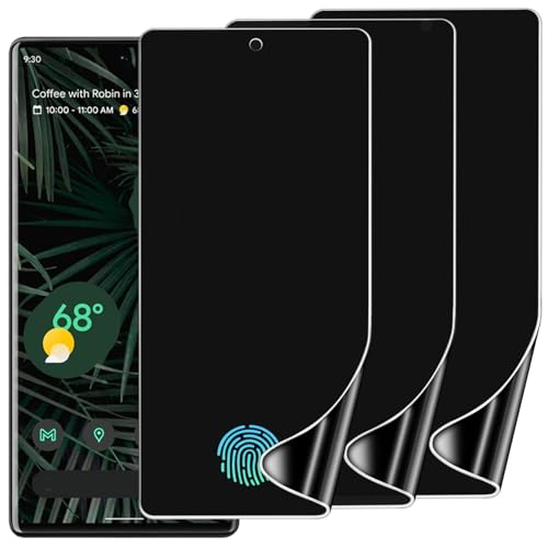 3 Pack Privacy Screen Protector for Google Pixel 6 Pro 6.7", Ultra-Thin Anti-Spy Soft TPU Hydrogel Protective Film for Google Pixel 6 Pro - Self-Healing, Touch Sensitive, Case Friendly - size: Google Pixel 6 Pro
