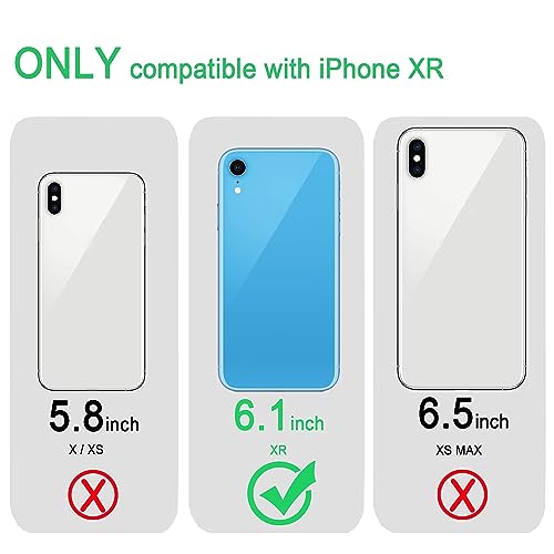 JJGoo Compatible with iPhone XR Case Clear Soft Transparent Shockproof Protective Slim Thin Bumper Phone Cover for XR, Navy Blue - color: Navy Blue