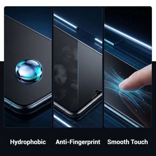 (2+2Pack) Galaxy S22 Privacy Screen Protector Tempered Glass, with 2 Pack Camera Lens Protector, 9H Hardness 2D Curved Full Coverage Bubble Free Support Fingerprint, for Galaxy S22 5G 6.1 Inch