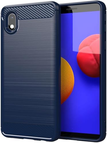 Case for Samsung A10e Galaxy A10e SM-A102U Carbon Fiber Phone Case Soft TPU Anti-Slip Durable Lightweight Protective Phone Cover for Samsung Galaxy A10e,Blue - color: Blue Striped, size: For Samsung Galaxy A10e