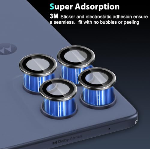 Zeking 2 Set for Motorola Edge 2025 5G Camera Lens Protector - color: Black