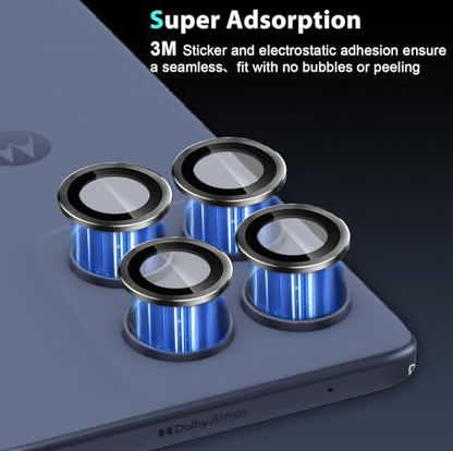 Zeking 2 Set for Motorola Edge 2025 5G Camera Lens Protector - color: Black