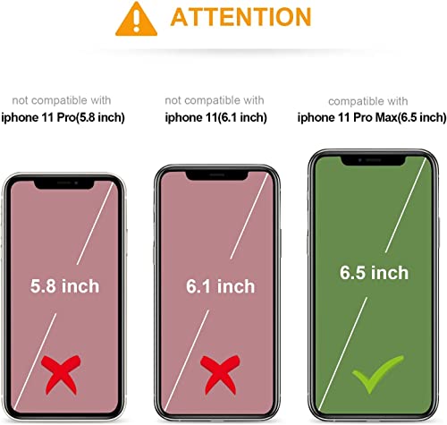 KIHUWEY for iPhone 11 Pro Max Wallet Case Card Holder Kickstand, Purple | Credit Card Slots, PU Leather, Magnetic Clasp, Flip Heavy Duty Protection Cover for Men and Women - color: Purple