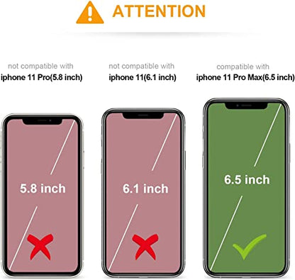 KIHUWEY for iPhone 11 Pro Max Wallet Case Card Holder Kickstand, Purple | Credit Card Slots, PU Leather, Magnetic Clasp, Flip Heavy Duty Protection Cover for Men and Women - color: Purple