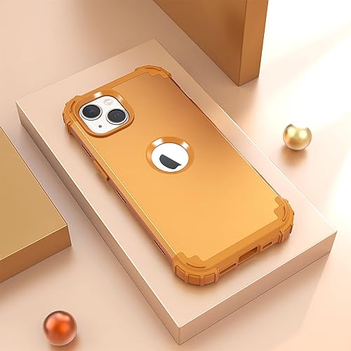 IDweel for iPhone 15 Case with Screen Protector,Luxury 3 in 1 Shockproof Slim Fit Hybrid Heavy Duty Protection Glitter Hard PC Cover Soft Silicone Bumper Full Body Case,Sundial Yellow - color: Sundial Yellow