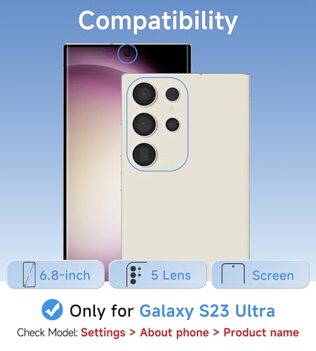 USLAI Case for Samsung Galaxy S23 Ultra 5G, Anti-Yellowing, Crystal Clear Back, Shockproof & Military‑Grade Drop Protection - Transparent - color: Clear, size: Galaxy S23 Ultra