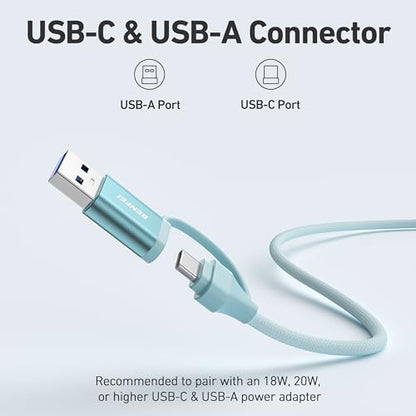 BENFEI Magnetic Wireless Charger Compatible with MagSafe for iPhone 17/16/15/14/13/12, Aluminum, up to 7.5W, 1.5m Cable - color: Teal