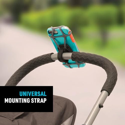 Nite Ize Wraptor Rotating Smartphone Bar Mount - Universal Cell Phone Holder for Bikes, Carts & Strollers - 360-Degree Rotation - Secure Hold on Rough Terrain - Handlebar & Stem Mount
