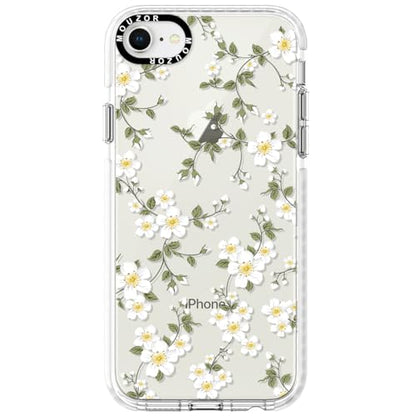Cute Phone Case for iPhone 7/8, Vine Flowers iPhone SE2020/ SE2022 Case, Aesthetic Floral Pattern Soft Clear TPU Shockproof Bumper Cover for Girls Women - size: iPhone 7/8/SE2020/SE2022