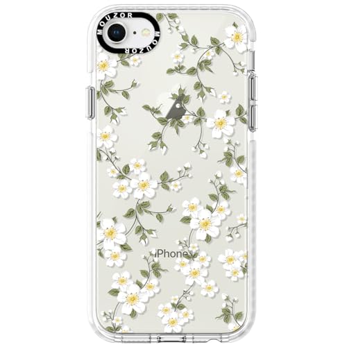 Cute Phone Case for iPhone 7/8, Vine Flowers iPhone SE2020/ SE2022 Case, Aesthetic Floral Pattern Soft Clear TPU Shockproof Bumper Cover for Girls Women - size: iPhone 7/8/SE2020/SE2022