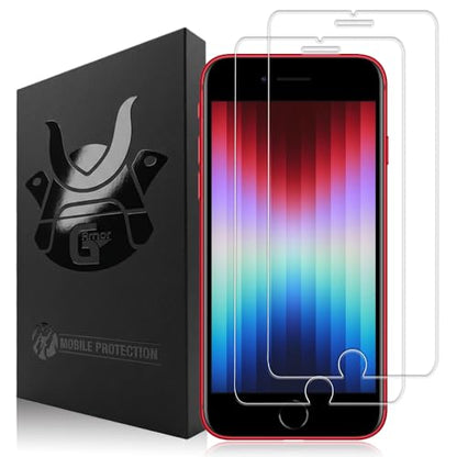 2 Pack Glass Screen Protector for iPhone SE 2nd & 3rd Generation | 9H Premium Tempered Glass, Lifetime Replacement, Ultra Clear, Scratch Resistant, Phone Case Compatible, Screen Saver - size: iPhone SE 2, SE 3
