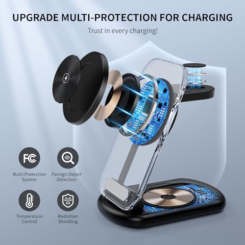 2026 Traveling Wireless Mag-Safe Fast Charging Station - color: Black