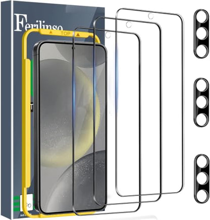 Ferilinso Screen Protector for Samsung Galaxy S24, Tempered Glass - size: Samsung Galaxy S24 6.2 INCH