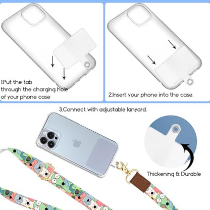 Phone Lanyard Wrist Strap Crossbody Adjustable, Cell Phone Lanyard for Around The Neck Shoulder Wristlet Strap - color: Doodle Dogs