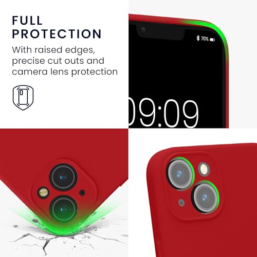 kwmobile Case Compatible with Apple iPhone 14 Case - Slim TPU Silicone Phone Cover - Soft Touch Finish - Rhubarb Red - color: Rhubarb Red, size: iPhone 14