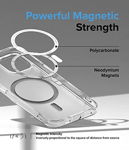 Ringke Fusion for iPhone 14 Case [Compatible with MagSafe] Oil & Dirt Resistant Anti-Fingerprint Technology Prevents Oily Smudges - Magnetic Matte Clear - size: iPhone 14