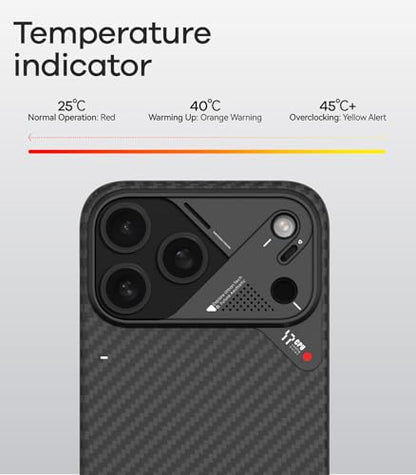 Aulumu A17 Aramid Fiber iPhone 17 Pro Case | 1500D Ultra Slim Woven | CoolHyper Real Cooling | Compatible with MagSafe - size: iPhone 17 Pro