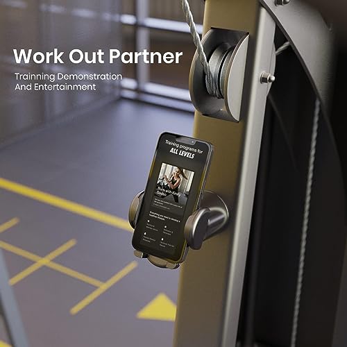 MiiKARE Dual Magnetic Gym Phone Holder Mount for MagSafe, Black - color: Black