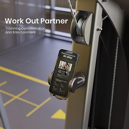 MiiKARE Dual Magnetic Gym Phone Holder Mount for MagSafe, Black - color: Black