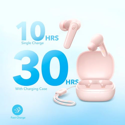 Soundcore by Anker P20i True Wireless Earbuds, with Big Bass, 30H Playtime - color: Pink