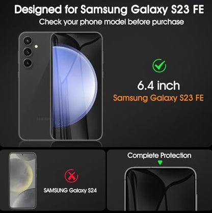 3 Pack Screen Protector Compatible for Samsung Galaxy S23 FE 5G 6.4 Inch, HD Clear Flexible Soft TPU Hydrogel Film for Samsung Galaxy S23 FE - Support Fingerprint Unlock, High Sensitivity - size: Samsung Galaxy S23 FE